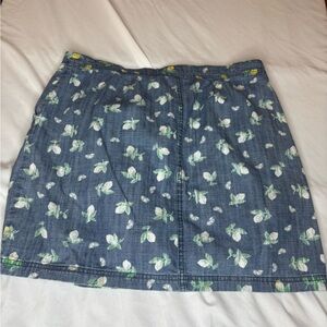 Karen Scott Blue Floral Mini Skirt size 10